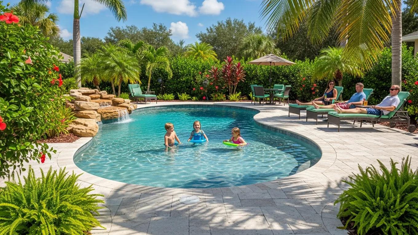 Energy-efficient pool design and Florida Family Pools maintenance for reduced costs and increased home value.